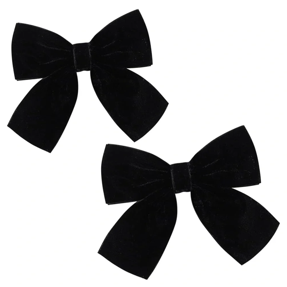 A Pair of Velvet hair Bow with clip